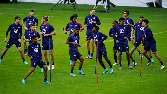 The USMNT trains at Estadio Azteca in Mexico City