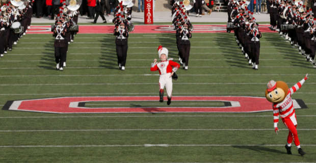 Scenes before a college football game at Ohio State in the Big Ten.