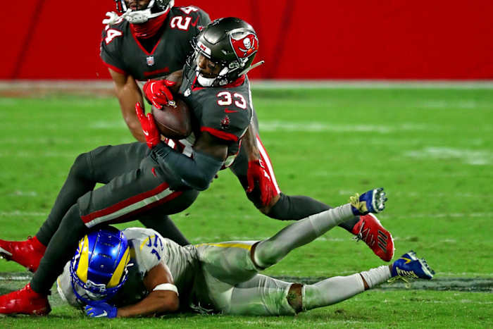 Tampa Bay Buccaneers safety Jordan Whitehead interception