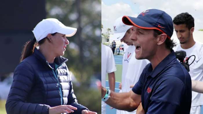 Sara O'Leary and Andres Pedroso, Virginia Cavaliers tennis