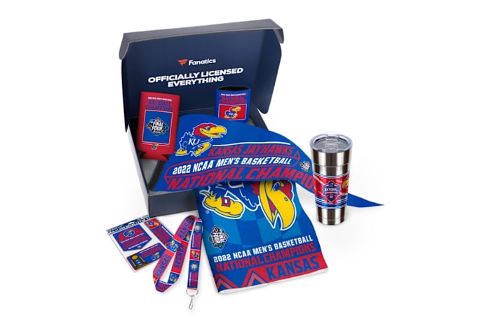 Kansas Jayhawks Fanatics Pack 2022 NCAA Men's Basketball National Champions Gift Box