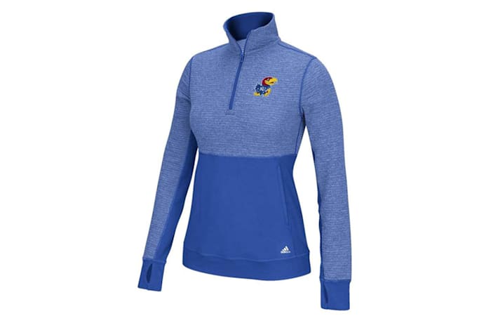 Adidas Jayhawks NCAA Climalite Zip Fleece