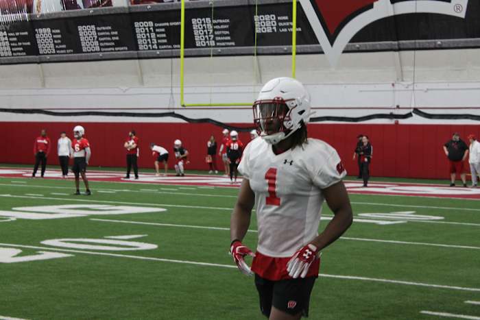 UCLA transfer Jay Shaw walking back after punt coverage.