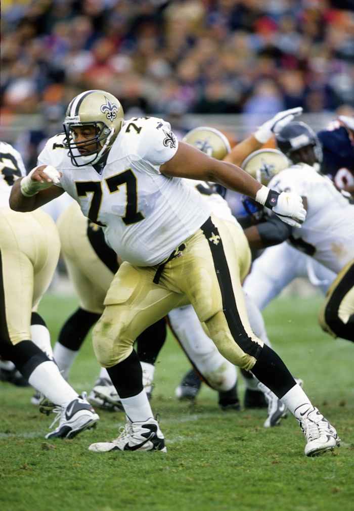 FILE PHOTO; New Orleans Saints tackle Willie Roaf (77) in action against the Chicago Bears. Mandatory Credit: Paul-Chapman-USA TODAY Sports