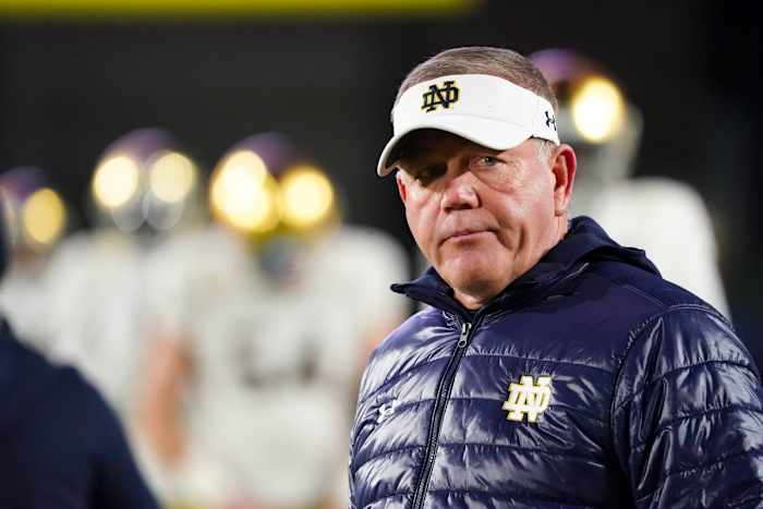 This past fall, Kelly left Notre Dame while the Irish were still in the hunt for a College Football Playoff spot.