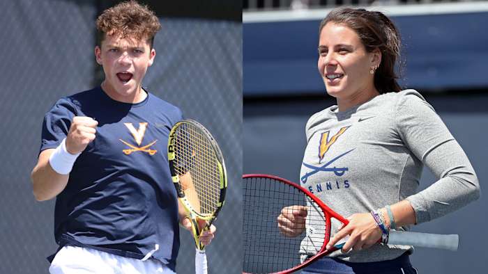 Inaki Montes and Emma Navarro, Virginia Cavaliers tennis
