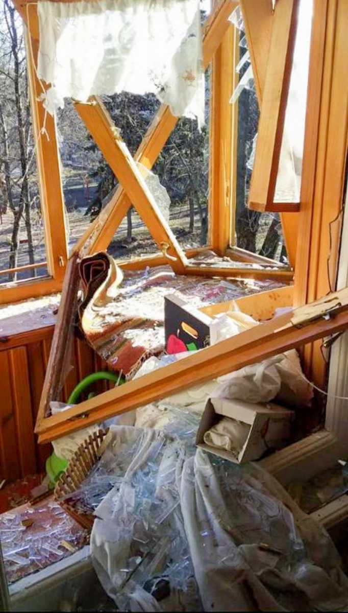 Volkov's childhood home suffered heavy damage in a Russian bombing attack.
