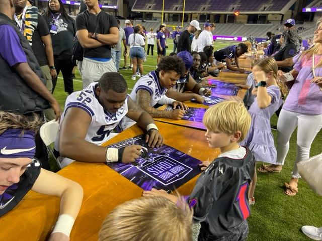 TCU Football's Damonic Williams at the 2022 Meet the Frogs