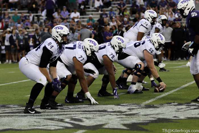 TCU Spring Football_White Team, O-line