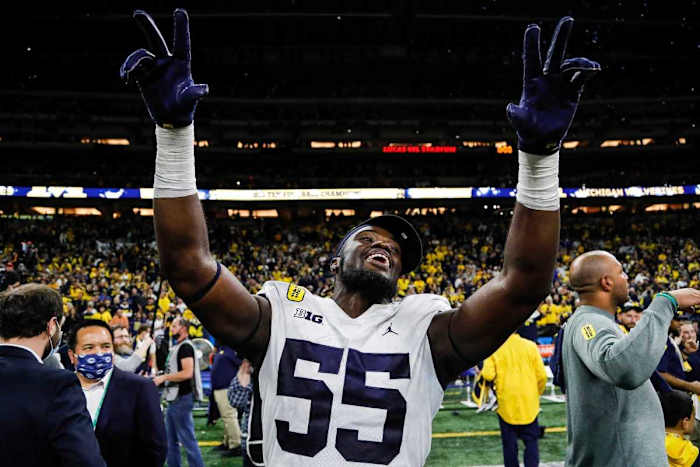 Ojabo had a breakout junior year at Michigan that vaulted him high up on draft boards.