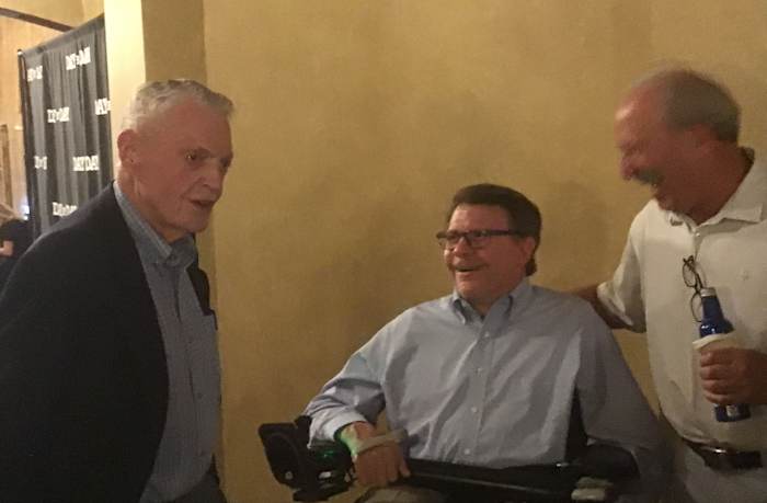 Tom Osborne and fans at Day by Day premiere