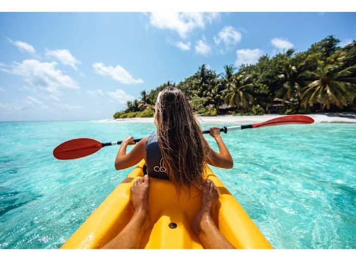 person kayaking