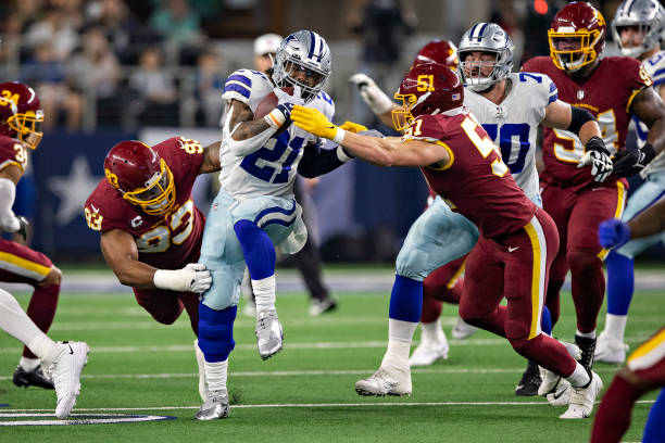 Cole Holcomb, Washington Commanders, Dallas Cowboys, Ezekiel Elliott