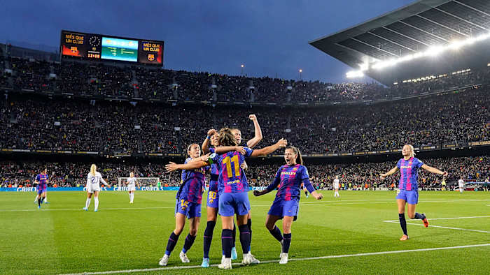 Barcelona’s women beat Real Madrid in the Champions League