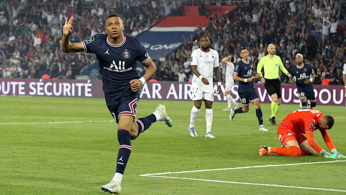 Kylian Mbappe scores a hat trick for PSG