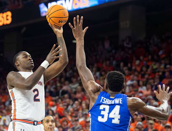 Auburn Tigers forward Jaylin Williams (2) as Auburn Tigers men's basketball takes on Kentucky Wildcats at Auburn Arena in Auburn, Ala., on Saturday, Jan. 22, 2022. Auburn Tigers defeated Kentucky Wildcats 80-71.