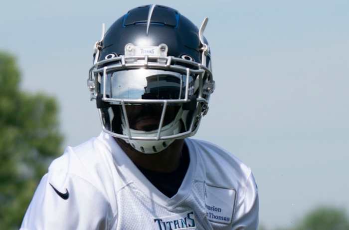 Tennessee Titans wide receiver Robert Woods (2) pulls in a catch during practice at Saint Thomas Sports Park Wednesday, June 1, 2022, in Nashville, Tenn.