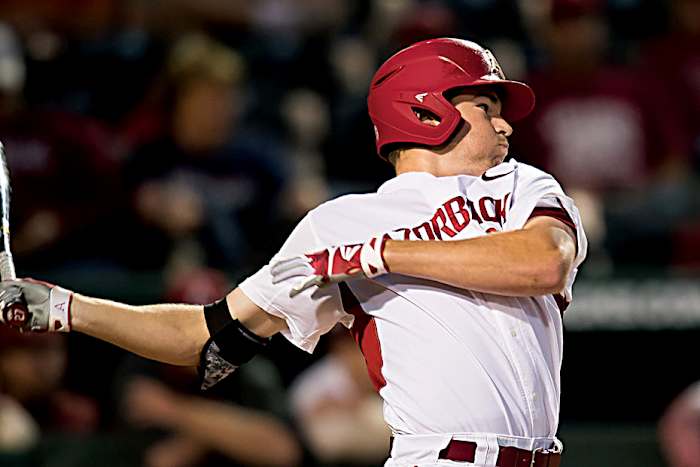 Former Arkansas Razorback Evan Lee made his major league debut Wednesday against the New York Mets after being called up from the Harrisburg Senators, where he posted a 3.60 ERA. Lee was a two-way player for the 2018 College World Series runner-up Arkansas squad.