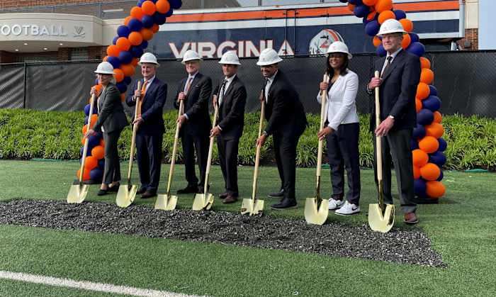 Virginia football operations center groundbreaking ceremony