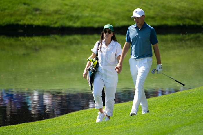 Spieth and his wife, Annie Verret