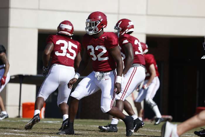 Deontae Lawson, Alabama practice, April 5, 2021