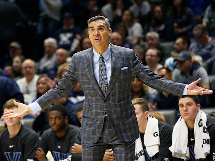 Villanova's Jay Wright in a suit