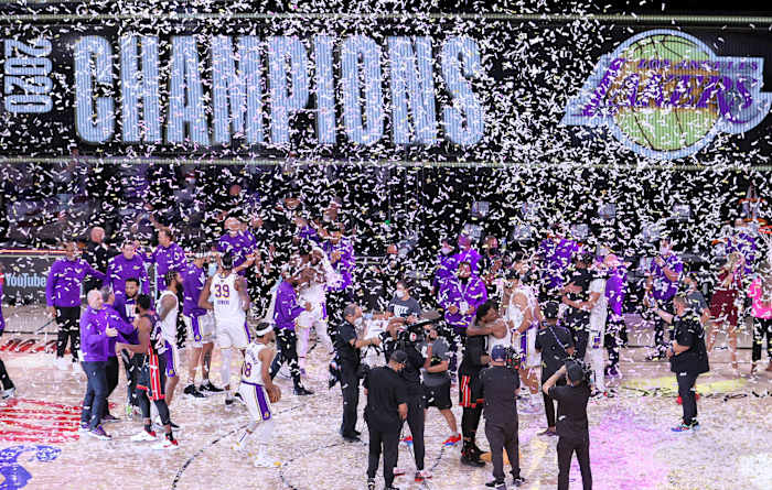 An asterisk would have you look with slightly less reverence upon, say, the Lakers' bubble-wrapped 2020 Finals win.