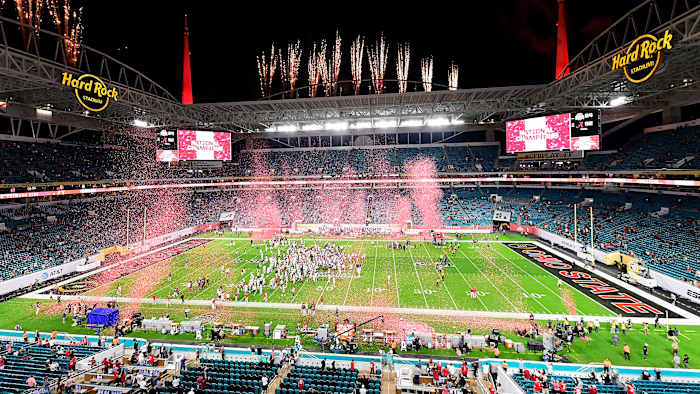 The scene following Alabama's national championship win