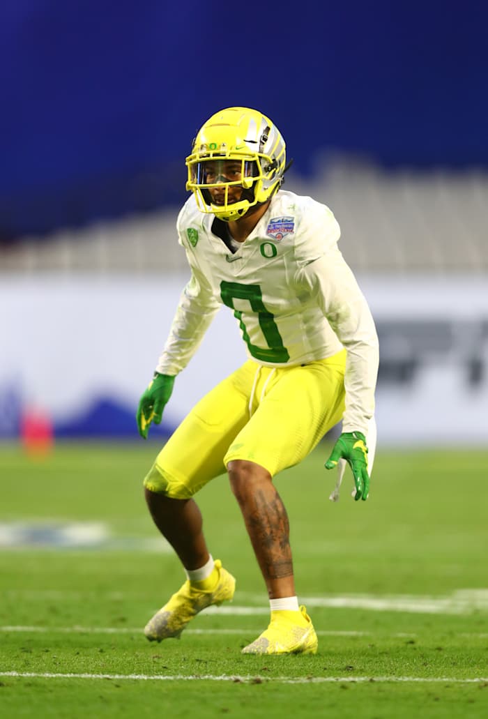 Deommodore Lenoir faces Iowa State in the 2021 Playstation Fiesta Bowl in Glendale, Arizona.