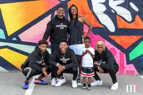 The McCullough, Deland and Darnell, and their four boys, Daeh, Deland II, Diem and Dasan.