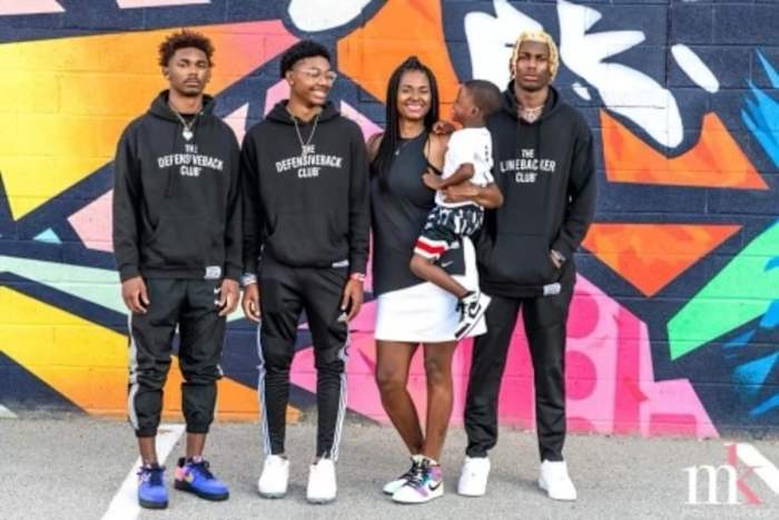 Darnell McCullough with her four sons.