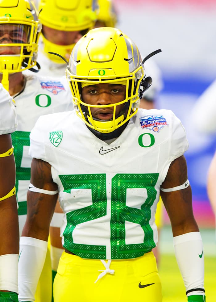 Cross Patton against walks out of the tunnel against Iowa State in the 2021 Playstation Fiesta Bowl on January 2, 2021.