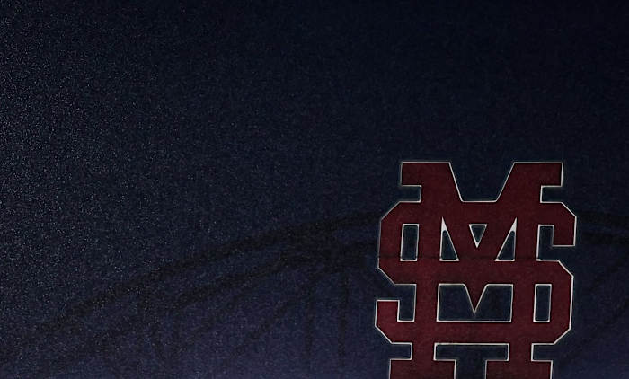 Rain falls at Mississippi State's Dudy Noble Field on Tuesday night. The Bulldogs went on to win 6-1 in a weather-shortened game against Jacksonville State. (Photo courtesy of Mississippi State athletics)