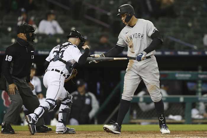 Aaron Judge strikes out Detroit Tigers