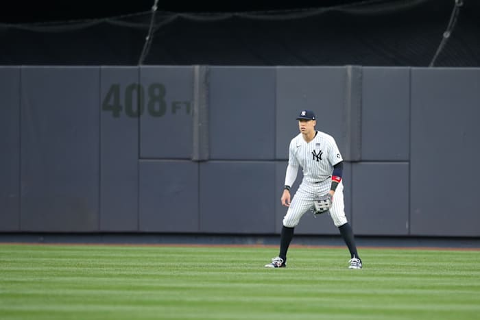 Aaron Judge playing center field
