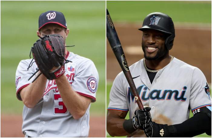 Nationals SP Max Scherzer, Marlins OF Starling Marte