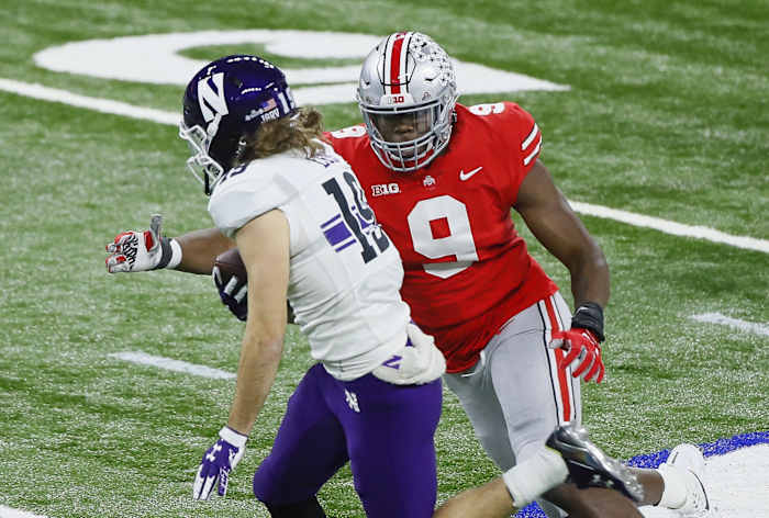 Zach Harrison has the ability in his game to be a day one pick in the NFL Draft.