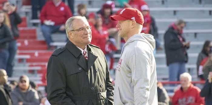 Bill Moos and Scott Frost