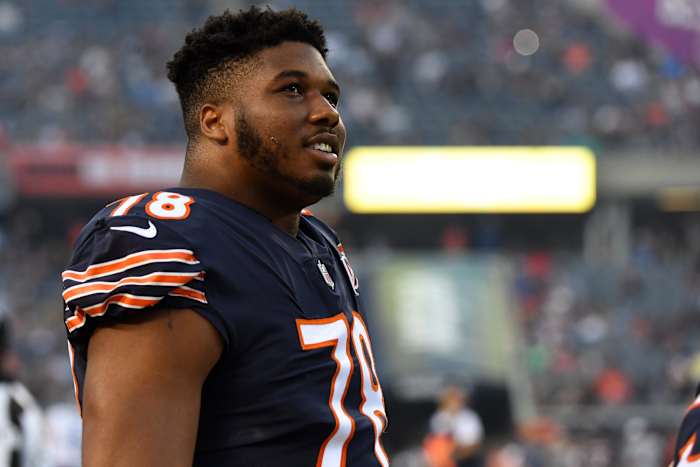 Defensive lineman Jalen Dalton (78) stands along the bench during the first half against the Tennessee Titans. Mandatory Credit: Mike DiNovo-USA TODAY Sports