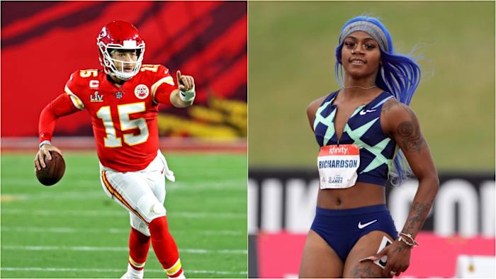 Patrick Mahomes and Sha'Carri Richardson