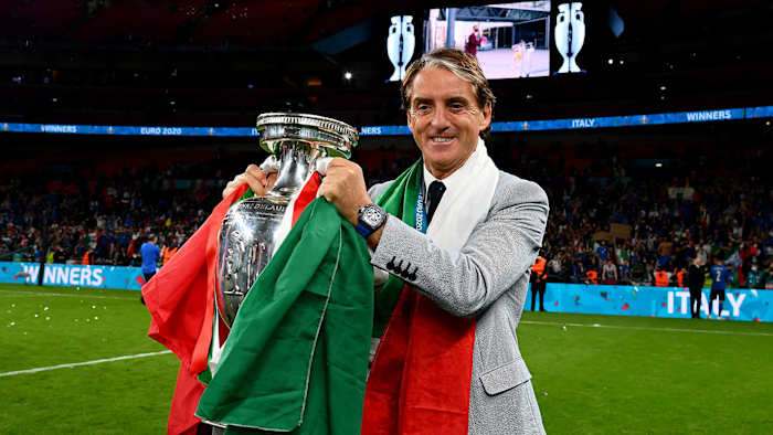Roberto Mancini coaches Italy to a Euro 2020 title