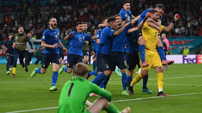 Gianluigi Donnarumma saves Bukayo Saka's penalty to clinch Euro 2020 for Italy