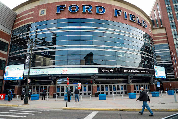 Detroit Lions home stadium at Ford Field