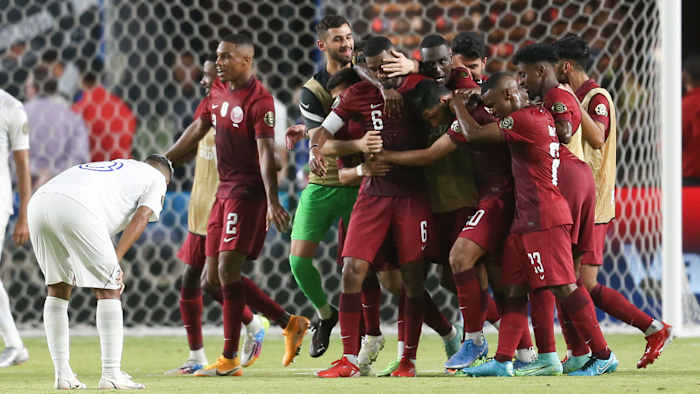 Qatar scores vs. Honduras at the Concacaf Gold Cup