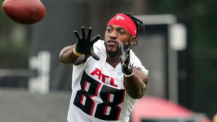 Frank Darby Rookie Receiver Atlanta Falcons Training Camp
