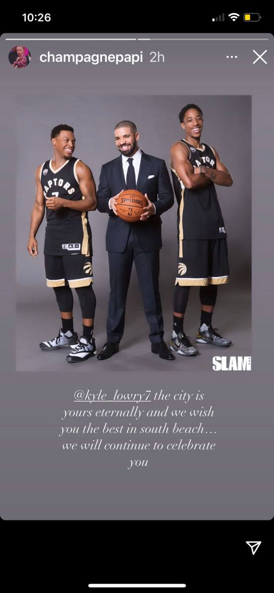 Drake shares a photo of himself Kyle Lowry and DeMar DeRozan