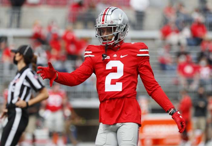 Chris Olave caught seven touchdowns in seven games last season, including two in a College Football Playoff semifinal win over Clemson.