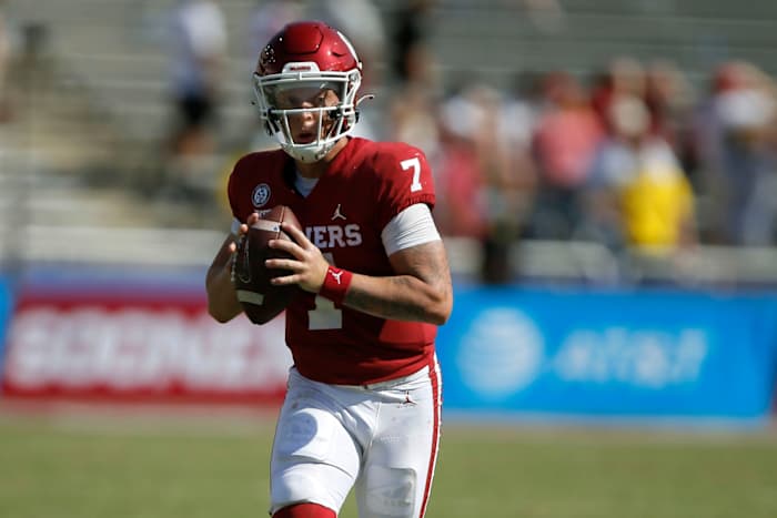 OU quarterback Spencer Rattler.