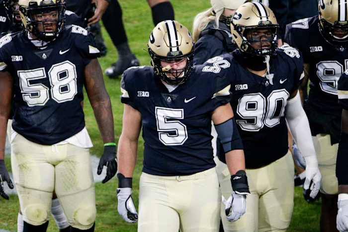 Purdue's George Karlaftis is a likely first-rounder who can start early in the league. 