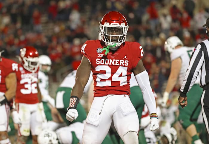 Oklahoma's Brian Asamoah II has first-round talent if he learns to play more patiently. 